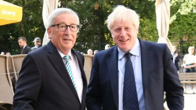 Jean Claude-Juncker and Boris Johnson