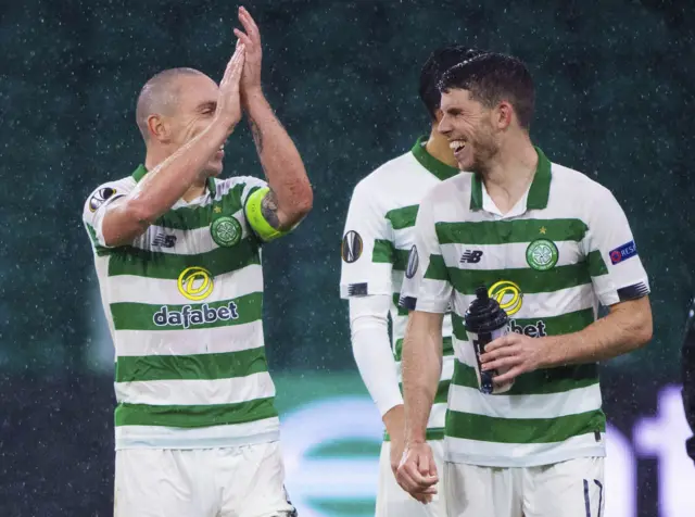 Celtic's Scott Brown and Ryan Christie