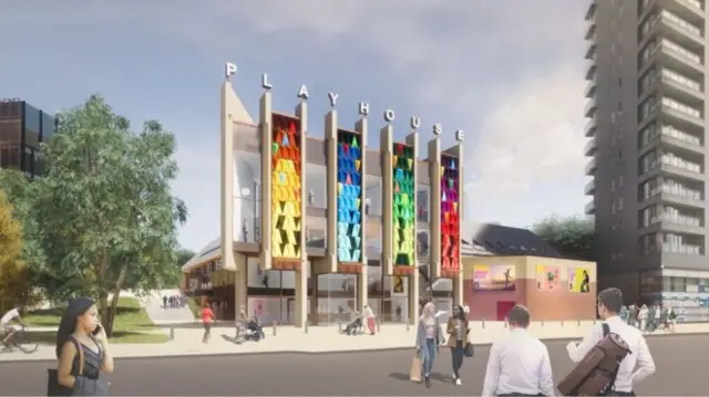 An artists impression of the playhouse work