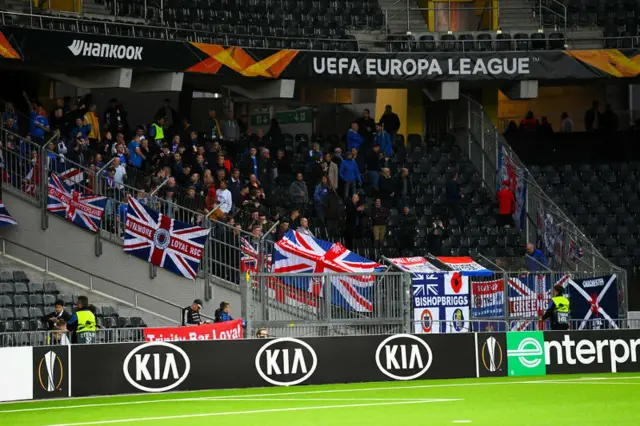 Rangers fans in Bern