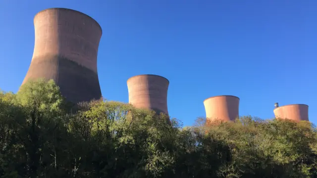 Power station towers