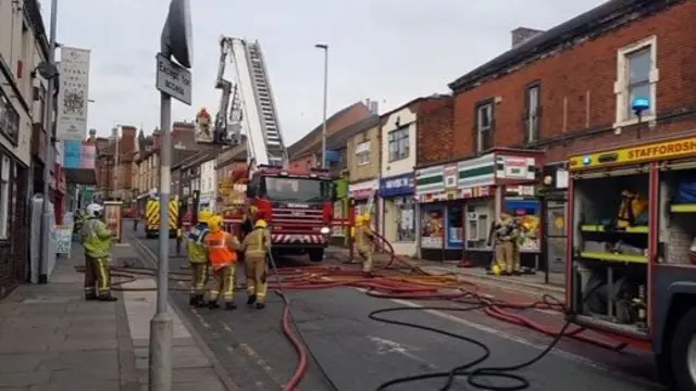 Fire crews on High Street