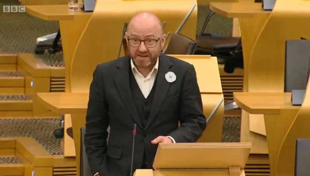 Scottish Green Party co-leader Patrick Harvie