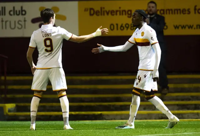 Devante Cole (right) was the match-winner for Motherwell