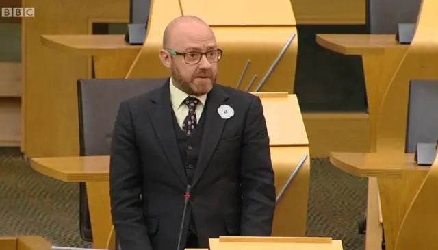 Scottish Green Party co-convener Patrick Harvie