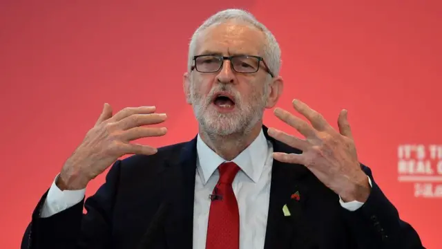 Jeremy Corbyn at Labour's general election 2019 campaign launch