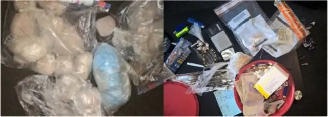 Drugs and cash seized