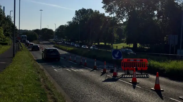 Blocked off A53 fly-over