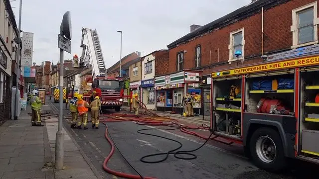 Fire engines on High Street