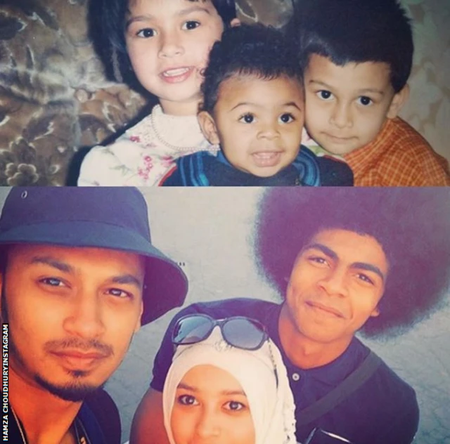 Hamza Choudhury with his family