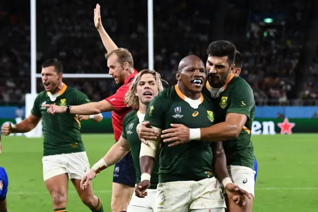 South Africa celebrate