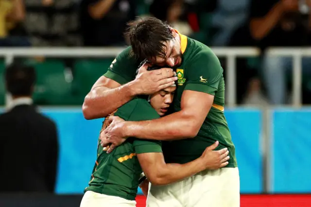 South Africa celebrate