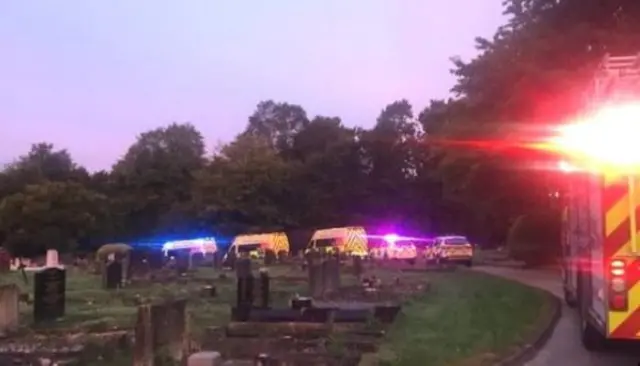 Emergency services at cemetery