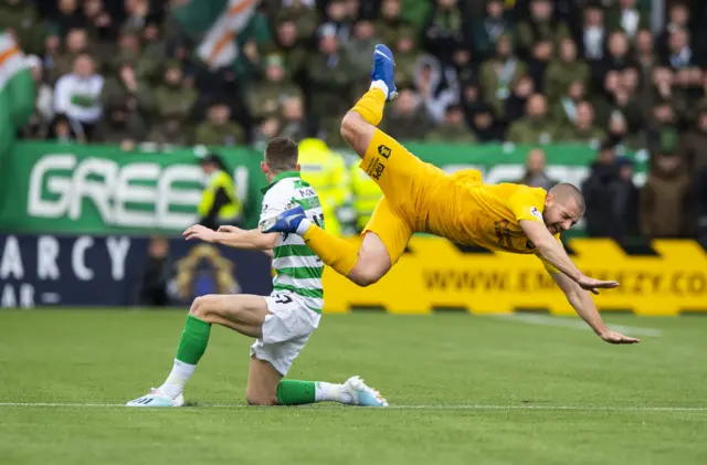 Ryan Christie tackles Scott Robinson