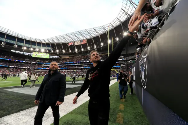 Harry Kane at the Raiders v Bears game