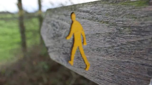 Public footpath sign