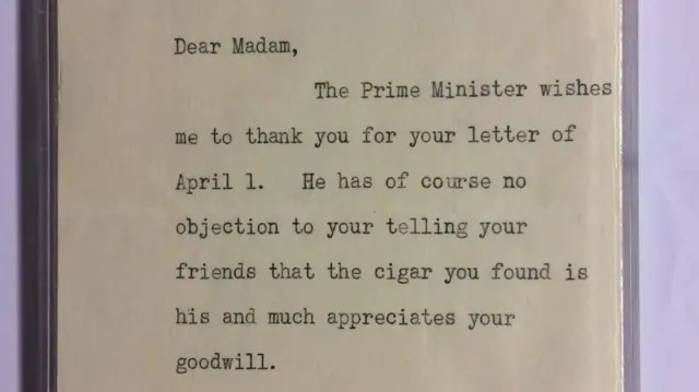 The letter from the prime minister's office