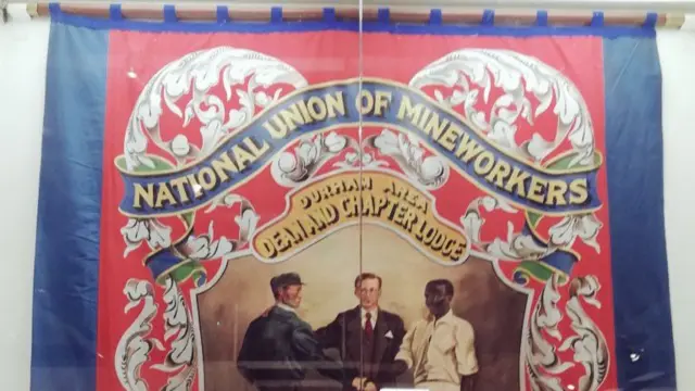 A banner from the National Coal Mining Museum Afro-Caribbean exhibit