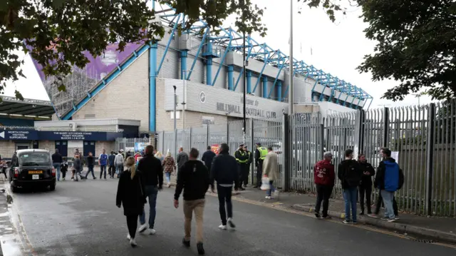 Millwall's New Den stadium before their game against Leeds United