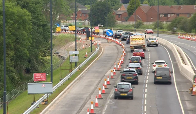 A52 congestion near Wyvern retail park