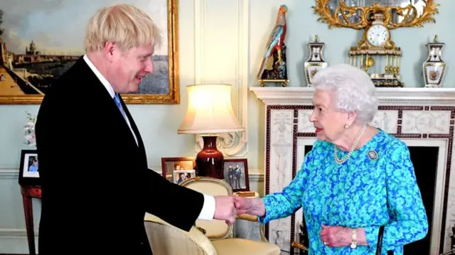 Boris Johnson and Queen Elizabeth II