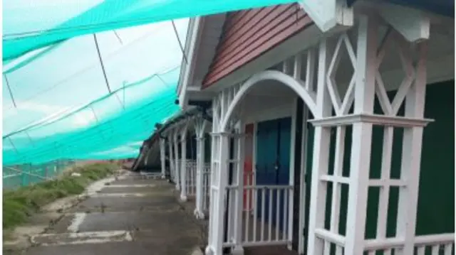 Chalets damaged by landslip on Scarborough's South Bay