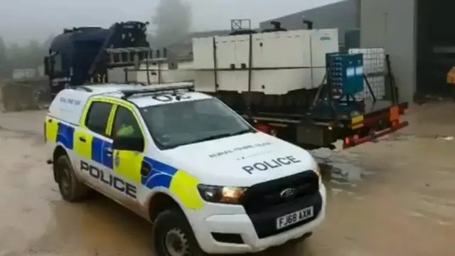 Police car with generators