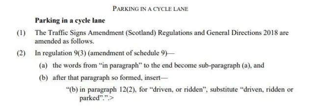 Cycle lane