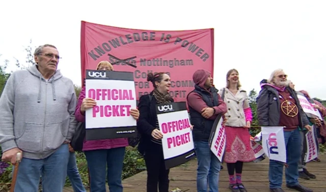 Strike at Nottingham College