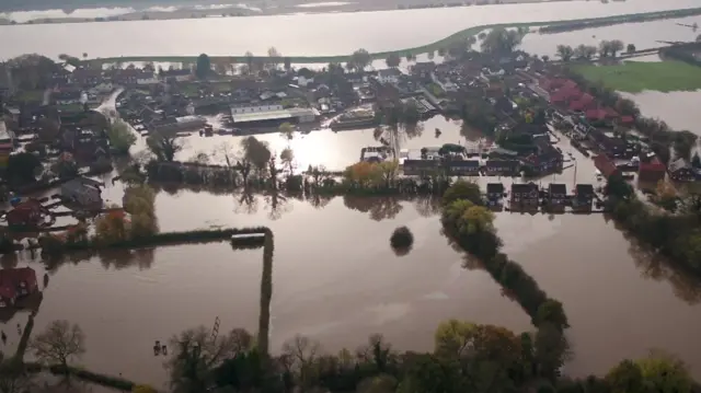Homes flooded