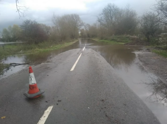 Flooded road