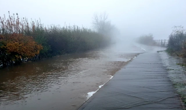 The B5010 between Borrowash and Elvaston