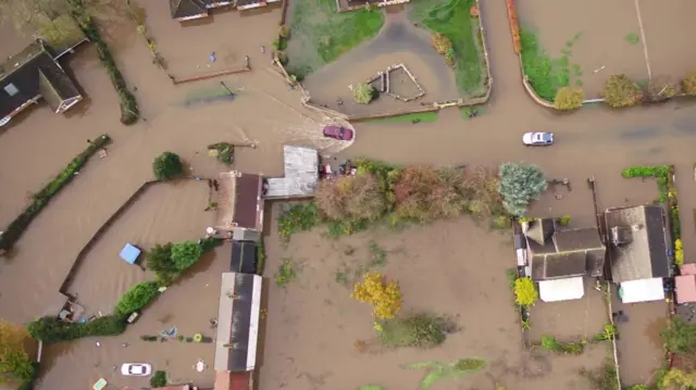 Homes flooded
