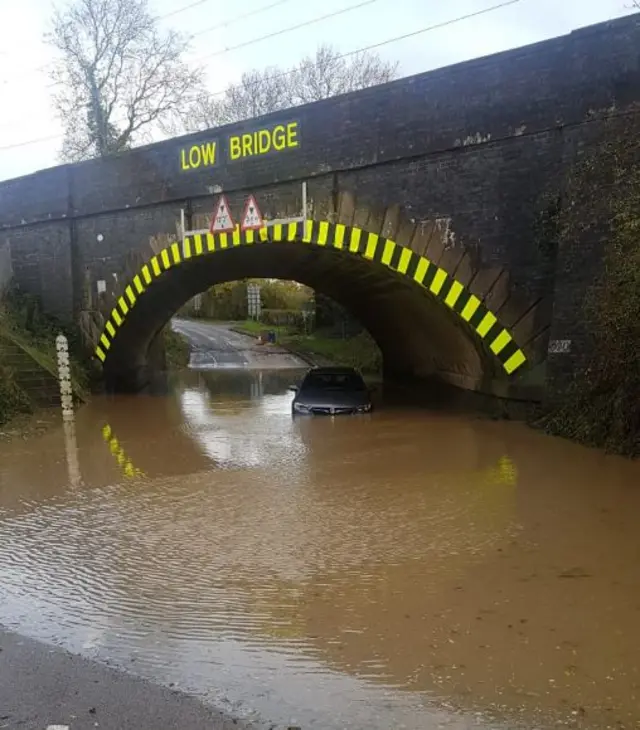 Flooded road