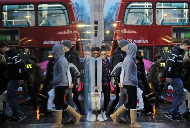 Shoppers on Oxford Street