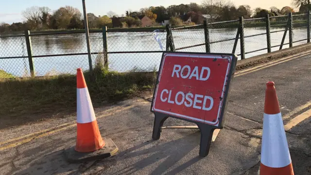 A closed road