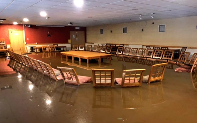 Flooding at Belper Town FC