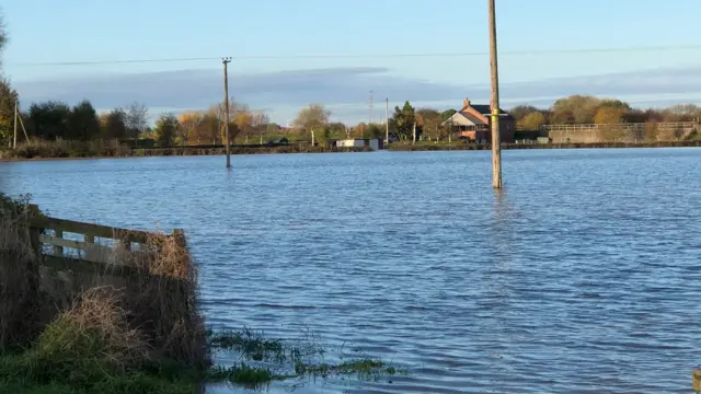 A flooded field