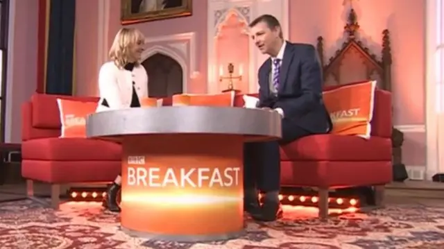 The BBC's Louise Minchin and Mark Easton discuss the election at Auckland Castle