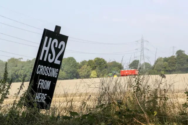 HS2 route passing through South Heath, Buckinghamshire