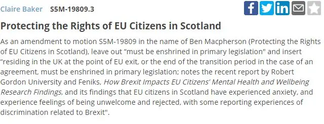 Labour MSP Claire Baker's amendment