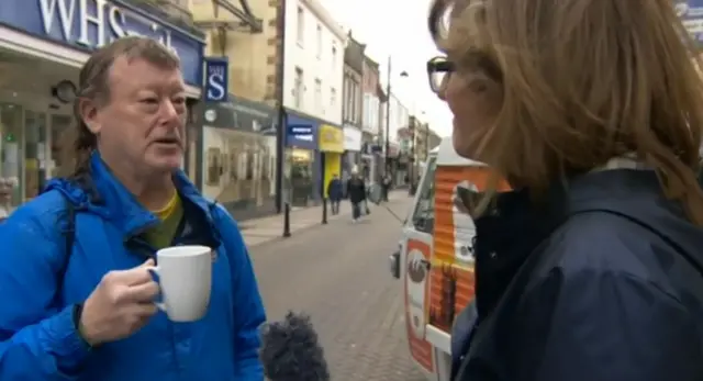 Billy and BBC reporter Jayne McCubbin