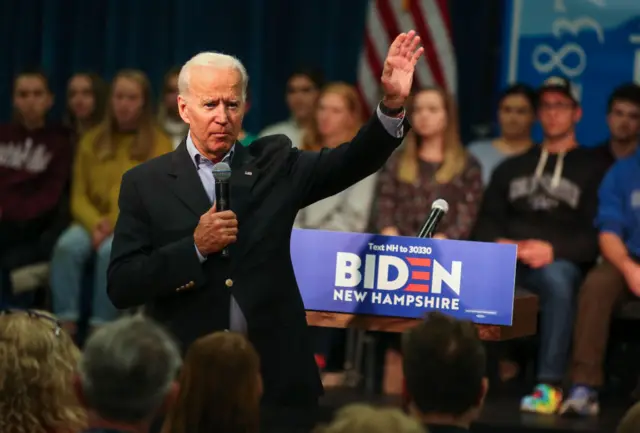 Biden campaigns in New Hampshire last week