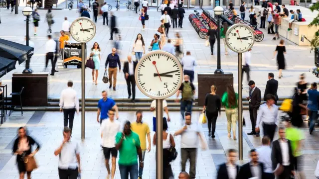 People at Canary Wharf