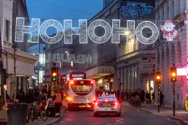 Christmas lights in Brighton