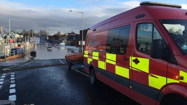 A fire boat