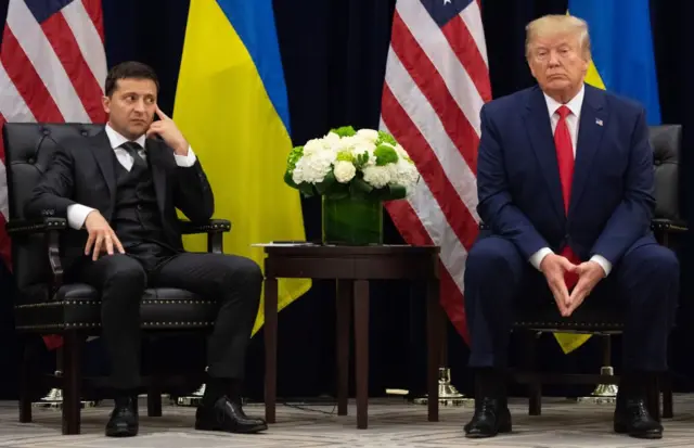 President Donald Trump and Ukrainian President Volodymyr Zelensky