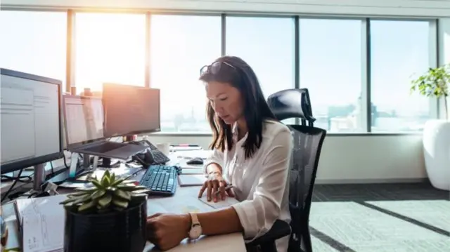 Woman working