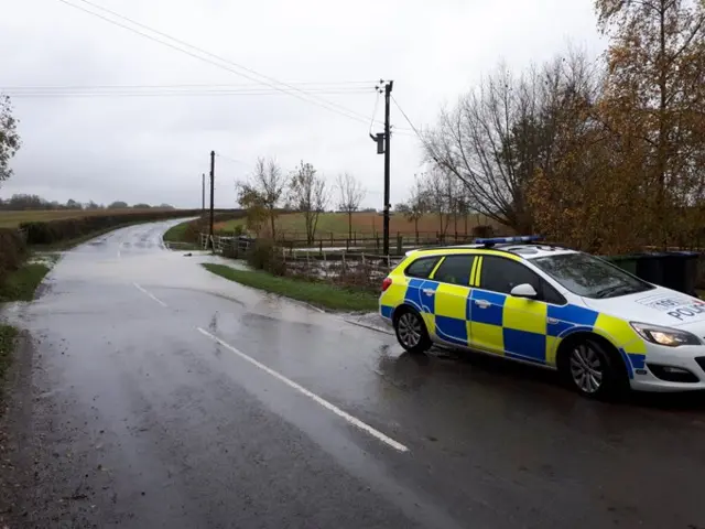 Flooded road