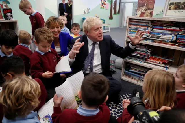 Boris Johnson and schoolchildren